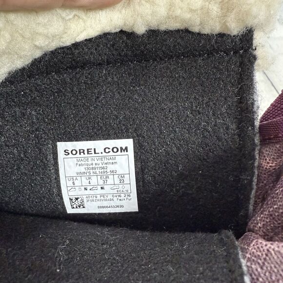 Sorel Carnival Snow Boots Women Size 6 Purple Winter Waterproof Insulated Shoes - Picture 10 of 15